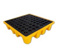 Generico Piattaforma impilabile per Il contenimento di fuoriuscite con griglia e Scarico - Pallet modulari per Il contenimento di fuoriuscite, per Un Controllo Efficace dei liquidi e Una Gestione Ott