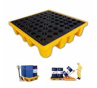 Generico Piattaforma modulare di contenimento per fuoriuscite, Ideale per Lo stoccaggio a Prova di perdite - Piattaforme Resistenti con griglia Superiore Piatta per officine e Magazzini (130x110x30 c