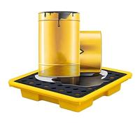 Generico Piattaforma modulare per Il contenimento di sversamenti di Petrolio - Vaschetta di Raccolta Ecologica Anti-Perdita con griglia, Pallet industriali per Lo stoccaggio Sicuro di liquidi e la ge