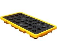 Generico Piattaforme modulari di contenimento delle fuoriuscite con drenaggio, Design impilabile per Magazzini, fabbriche e officine - Soluzione Efficace per la prevenzione delle perdite dai fusti di