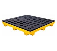 Generico Piattaforme modulari per Il contenimento di liquidi, vassoi grigliati impilabili e Rimovibili per Garage e Cantina, Confezione da 2 (120x120x18 cm), Resistenti,