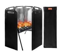 Generico Piatti del Parabrezza - Deflettore del Potel | Parabrezza Portatile per Stufa | Vager piegabili e Portatili con Sacchetto di stoccaggio, Alte Temperature Resistenti | Galvan Iron Washield