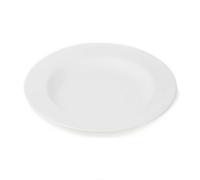Generico Piatti Gourmet in bagassa compostabili e di qualità moderni biodegradabili FONDI E PIANI cappello del prete in polpa di cellulosa (150 pezzi piani (25,5cm))