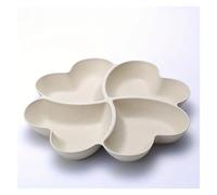 Generico Piatto di frutta a forma di cuore Piatti creativi Scatola di conservazione degli alimenti Insalate di noci secche Snack Diviso Caramelle Contenitore for dessert(White)