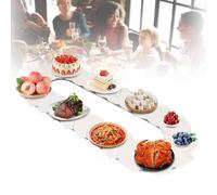 Generico Piatto Girevole da Sala da Pranzo Girevole a 360° per servire Il Cibo - Girevole Manuale Regolabile per tavoli rettangolari e oblunghi (1 m/3,28 Piedi) - Perfetto per intrattenere Gli Ospiti