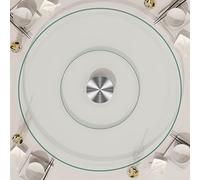 Generico Piatto Girevole da Tavolo Liscio e Silenzioso, Organizer da Tavolo, Vassoio da Portata in Vetro for Pasti in Famiglia, Intrattenimento Informale e Uso Quotidiano