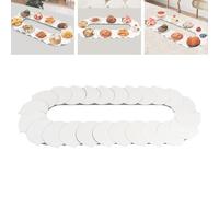 Generico Piatto Girevole Lazy Susan - Vassoio Girevole a 360° per servire Cibo, per tavoli rettangolari e oblunghi, Design Girevole Regolabile, Bianco, Dimensioni 1 m, Perfetto per pranzi e ricevimen