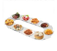 Generico Piatto Girevole per Alimenti a 360°, Vassoio di Portata Rimovibile per Sala da Pranzo e Feste, Vassoio da Tavolo Girevole Manuale, 2 m/6,56 Piedi Bianco, Perfetto per Condividere Il Cibo e p