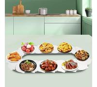 Generico Piatto Girevole Sushi Train Girevole a 360° - Vassoio da Portata da Tavolo da Pranzo da 120 cm per Feste e riunioni, tavoli oblunghi e rettangolari, Servizio e condivisione di Cibo