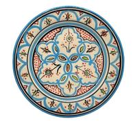 Generico Piatto in Terracotta di Safi, Marocco: Artigianale e Versatile per Tutti i Piatti Diametro 23 Cm 1911242000 Tunisia Turchia Etnico del Mondo