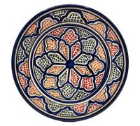 Generico Piatto in Terracotta di Safi, Marocco: Artigianale e Versatile per Tutti i Piatti Diametro 23 Cm 1911242008 Tunisia Turchia Etnico del Mondo