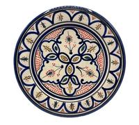 Generico Piatto in Terracotta di Safi, Marocco: Artigianale e Versatile per Tutti i Piatti Diametro 23 Cm 1911242002 Tunisia Turchia Etnico del Mondo