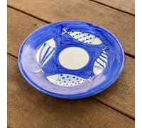 Generico Piatto Piano in Ceramica Artigianale Ø 32 cm Stile Vietrese - Dipinto a Mano- Piatto da Portata, Servizio da Tavola -Vietri-Costiera Amalfitana-Caltagirone-Sicilia-0108251101