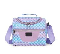 Generico Piccola borsa per il pranzo isolata Cooler Lunch Box Tote 7L Colorful Unicorni Tema Bento Bags