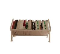 Generico Piccola libreria retrattile, scaffale da scrivania per soggiorno, ufficio domestico, può contenere CD, riviste e libri, decorazione per la casa(White)
