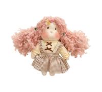Generico Piccole Bambole Per Ragazze- 18 * 13 Cm Peluche Con Capelli Lunghi E Vestito Floreale | Figura Di Bambola Carina | Per San Compleanno Camera Da Auto Bambini Ragazzi Fidanzata