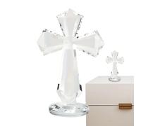 Generico Piccole Croci Di,Crocifisso Da Tavolo 6 Pollici con Design Angolato 360° - Croce con Design Angolato 360° per Libreria Sala Preghiere Ufficio Pastori Tavola Chiesa Collezionisti Davanzale