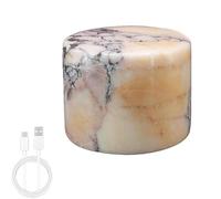 Generico Piccole lampade da comodino da scrivania ricaricabili di tipo C, lampada in marmo Lampada da comodino tattile con luce notturna, lampada ambientale a LED dimmerabile for la cura degli occhi