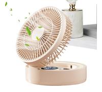 Genérico Piccoli ventilatori per camera da letto, ventilatore USB | Luce LED integrata e specchio da trucco, pieghevole, silenzioso, con timer, portatile, per camera da letto e auto