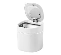 Genérico Piccolo cestino da scrivania, cestino da ufficio con coperchio a pressione, organizer per tagli di carta e bastoncini multiuso per studio, bagno e camera da letto