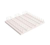 Generico Piccolo Espositore Da Tavolo For Piastrelle, Supporto Portatile In Metallo For Esposizione Campioni, For Di Materiali Costruzione, Con 30 Slot For Schede, Capacità Carico Kg(White)