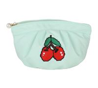 Generico piccolo trucco sacchetto di ciliegia bastone da viaggio sacchetto cosmetico sacchetto toilette trucco organizer borsa per le donne viaggio, verde, 9,06 x 5,51 x 5,91 Zoll, alla moda