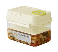 Generico Pickle Containers - Press-type 4L Korean Pickling Leakproof Storage Box,Fermentation Container | for Camping Picnic Home Kitchen Food Pantry Refrigerator Sauerkraut Cooking