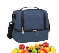 Generico Picnic Bag, Leak-Proof Cooler Tote, Waterproof Lunch Pouch, Portable Insulated Design with Food and Drink Carrier for Camping, Work, Outdoor Parties, Beach, School, 9.84x6.69x9.06 inches