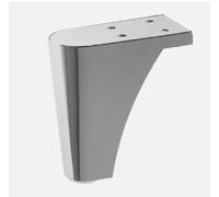 Generico Piedi alluminio moderno ricambio per tavoli mobili rete letto Divano resistenti (CROMO, VENEZIA H.10 CM)
