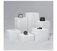 Generico Piedistallo espositivo Quadrato 1 Pezzo - Pilastri Decorativi impilabili per Eventi per Abbigliamento, Negozi di Abiti da Sposa e Scarpe/Borse - Scatole espositive con Zoccolo, 40x40x110 cm