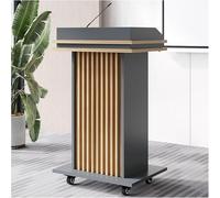 Genérico Piedistallo Mobile con Ruote, leggio Professionale in Legno con ripiano portaoggetti per presentazioni, Matrimoni, chiese, scuole ed Eventi - Mobile e Versatile(Without Drawers,with Wheels)