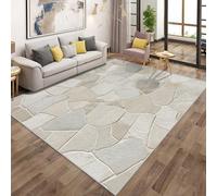 Generico Pietra Bianca Tappeto Salotto Pelo Corto Morbido 200x300cm, Tappeto Camera da Letto Muro di Mattoni Rustico, Tappeti Cucina Bambini Antiscivolo Lavabile in Lavatrice QAZ28