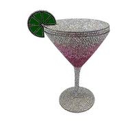 Genérico Pietre Estras Borsa a mano - Borsa da festa a forma di tazza da cocktail, elegante clutch per donne amanti della feste notturne e celebrazioni, a, Consulte la descripción