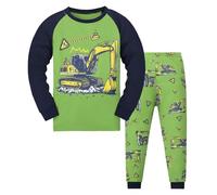Generico Pigiama a Due Pezzi Set per Bambini,Abbigliamento da Casa Biancheria Intima Termica Carino Abbigliamento Bambini in Cotone Maniche Lunghe Bambine dai 2 ai 7 Anni