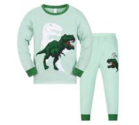 Generico Pigiama a Due Pezzi Set per Bambini Abbigliamento da Casa Traspirante Abbottonato Camicetta Maniche Lunghe Manica Lunga e con Pantaloni Lunghi Facile Accesso Ideale la Primavera l'autunno