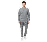 Generico Pigiama Caldo Cotone Uomo Interlock Garzato (Peso 200 gr Metro lineare) Pigiama Uomo Invernale Lungo, Pigiami 100% Made in Italy Disponibili dalla M alla 3XL (XXL, Catania Grigio)