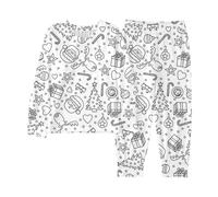 Generico Pigiama da Colorare Bambini Natale 2-10 Anni, Pigiama con Graffiti per Ragazzi E Ragazze,Vestiti Cotone per La Casa, Maniche Lunghe E Pantaloni Allentati natalben Insieme