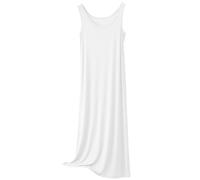 Generico Pigiama da Donna Vestito Cotone Abito Canotta da Donna in Taglie Forti con Gonna di Base E Camicia Notte Sottile Pigiama Natale Famiglia Abiti Estivi Corti F XXL