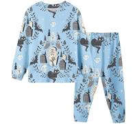Generico Pigiama da Notte di Halloween in 2 Pezzi,Halloween Famiglia Set Neonato Neutro Costume Scheletro Pigiami accoglienti Stampa dei Cartoni Animati Ideale per Giocare