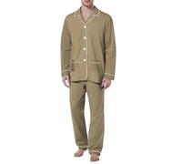 Generico Pigiama da Uomo Camicia Notte Sciolto Morbido E Confortevole Stampate Mezza Stagione Abbigliamento per La Casa Completo Invernale