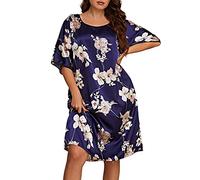 Generico Pigiama Donna Estivo Sexy Completo Donna Estivo Camicia Da Notte Da Lingerie Chemise In Raso Lingerie Camicia Notte Sexy Sottovesti Abito Vestiti Corti Estivi Navy Xxxxl