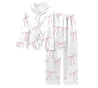 Generico Pigiama Donna Invernale Pigiama Donna San Valentino Stampa Romantica Set Morbido Comodo per Chi AMA Lo Stile E Il Comfort