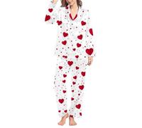 Generico Pigiama Donna Sexy Pigiama Raso Donna Estivo Women S Winter Spring Home Leisure Bow Love Loose Imitation Color DING Pajama Sleepy Pants Set Set Coordinato Estivo Pigiami White M