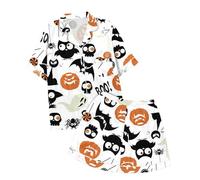 Generico Pigiama Due Pezzi per Bambini di Halloween Costume Cosplay Abiti Casual Adolescenti Semplice e Morbido Costumi Carnevale Feste Abbigliamento Comodi dai 3 ai 13 Anni