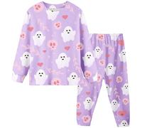 Generico Pigiama Due Pezzi per Bambini di Halloween Costume Cosplay familiare da Vacanza Abbigliamento Casual Camicia Pantaloni Set Abbinato Comodi Ideale Giocare