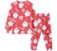 Generico Pigiama Due Pezzi per Bambini di Halloween Costume Cosplay familiare da Vacanza Abbigliamento Casual Camicia Pantaloni Set Abbinato Comodi Ideale Giocare
