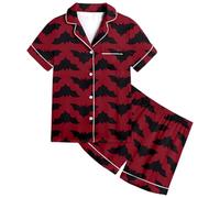 Generico Pigiama Due Pezzi per Bambini di Halloween Divertente Set Neonato Neutro Completo Top Pantaloni Camicia Abbinato Stampa la casa, Relax Quotidiano