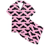 Generico Pigiama Due Pezzi per Bambini di Halloween Set Biancheria da Notte personalità Camicia Completo Top Pantaloni Abbigliamento la casa Morbido, Comodo, Traspirante Feste e