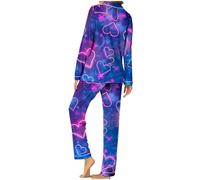 Generico Pigiama E Abbigliamento da Casa da Donna, Pigiama da Donna 2 Pezzi Stampa Pigiama per San Valentino Pigiama da Donna Manica Lunga Pigiama Primaverile da Casa