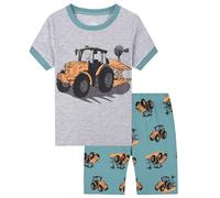 Generico Pigiama Estivo per Ragazzi E Ragazze Set in Cotone Carino Abbigliamento da Notte Kids Comodo Morbida Pigiameria A Lunghe Loungewear Bambini 3-14 Anni
